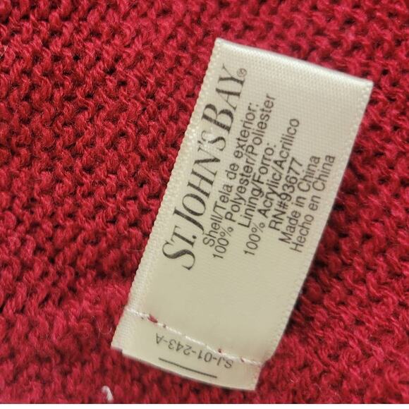 St.John's BAY Winter Stocking hat beanie Soft Faux Fur Stylish Red OS - Picture 2 of 7